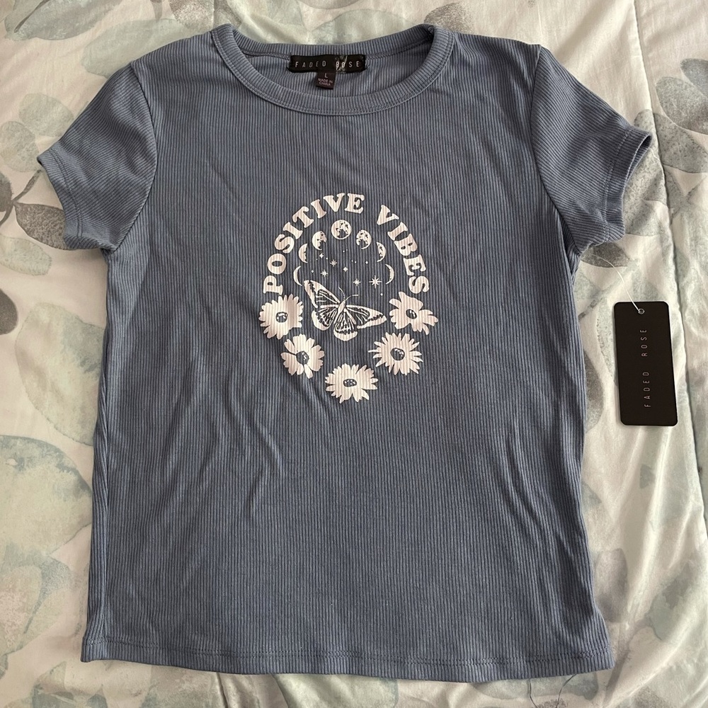 NWT Faded Rose Crop Top